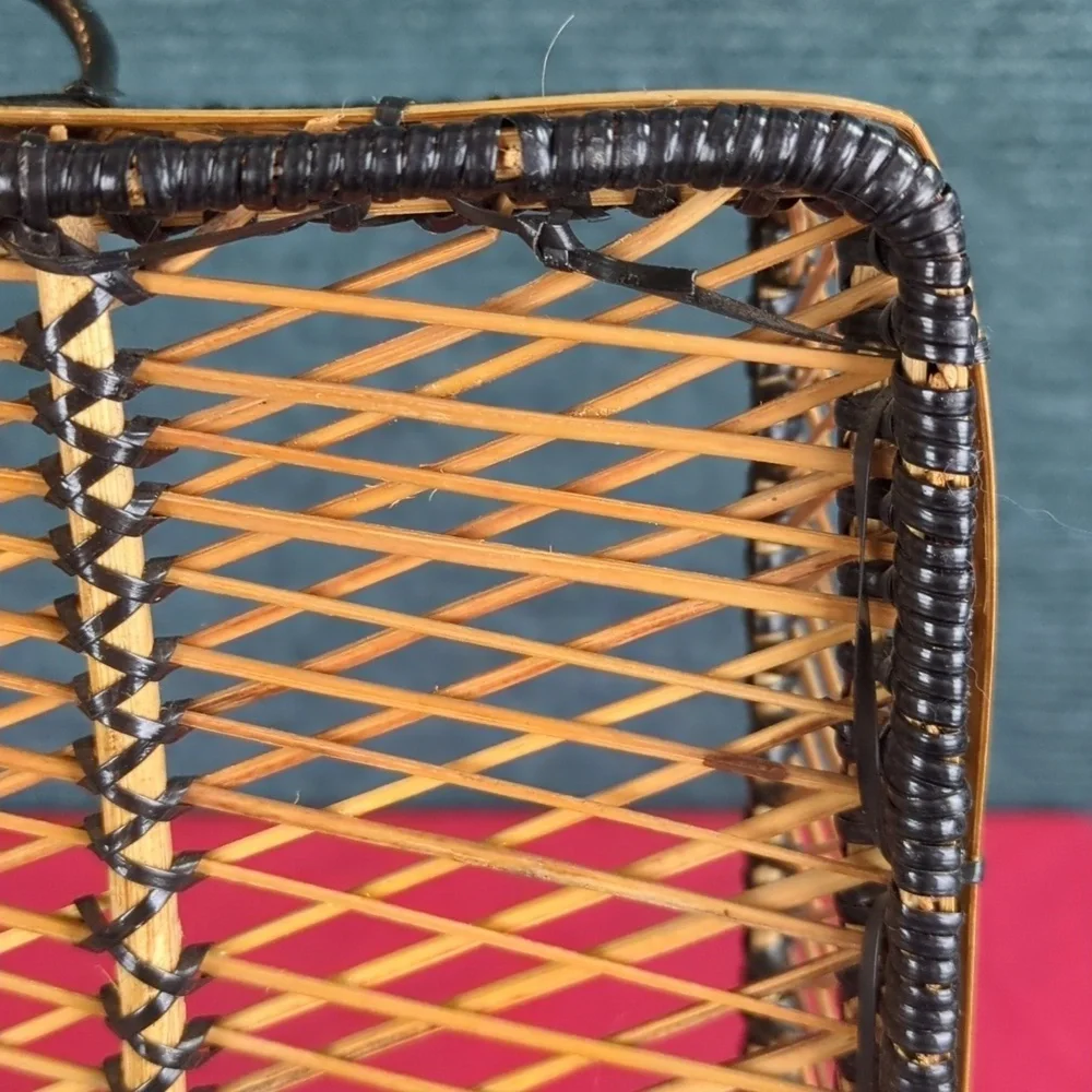 Vintage Cane & Wicker Basket